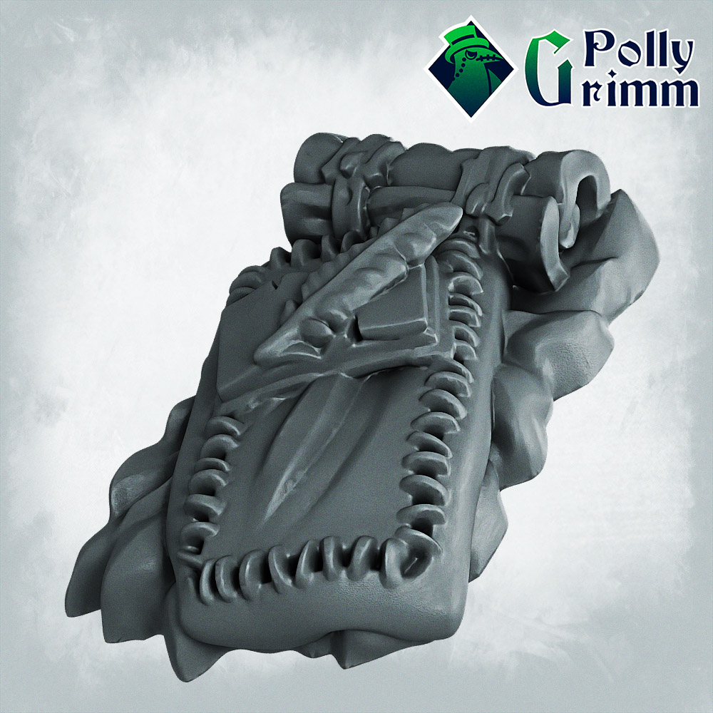 Fantasy terrain. Adventurers' camp set. Sleeping bag